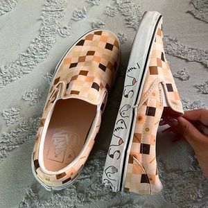 Vans breast cancer awareness slip on shoes